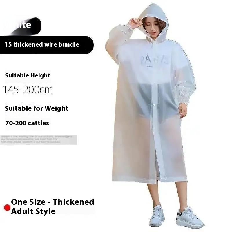 Disposable Portable Card Rain Outdoor Transparent One-piece Raincoat