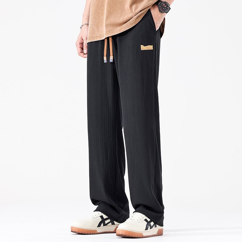 Summer Ice Silk Thin Loose Straight Casual Pants