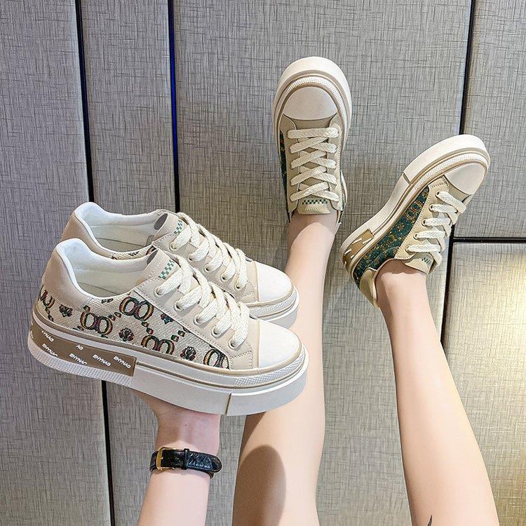 Women's Fashion Casual Color Matching Canvas Shoes