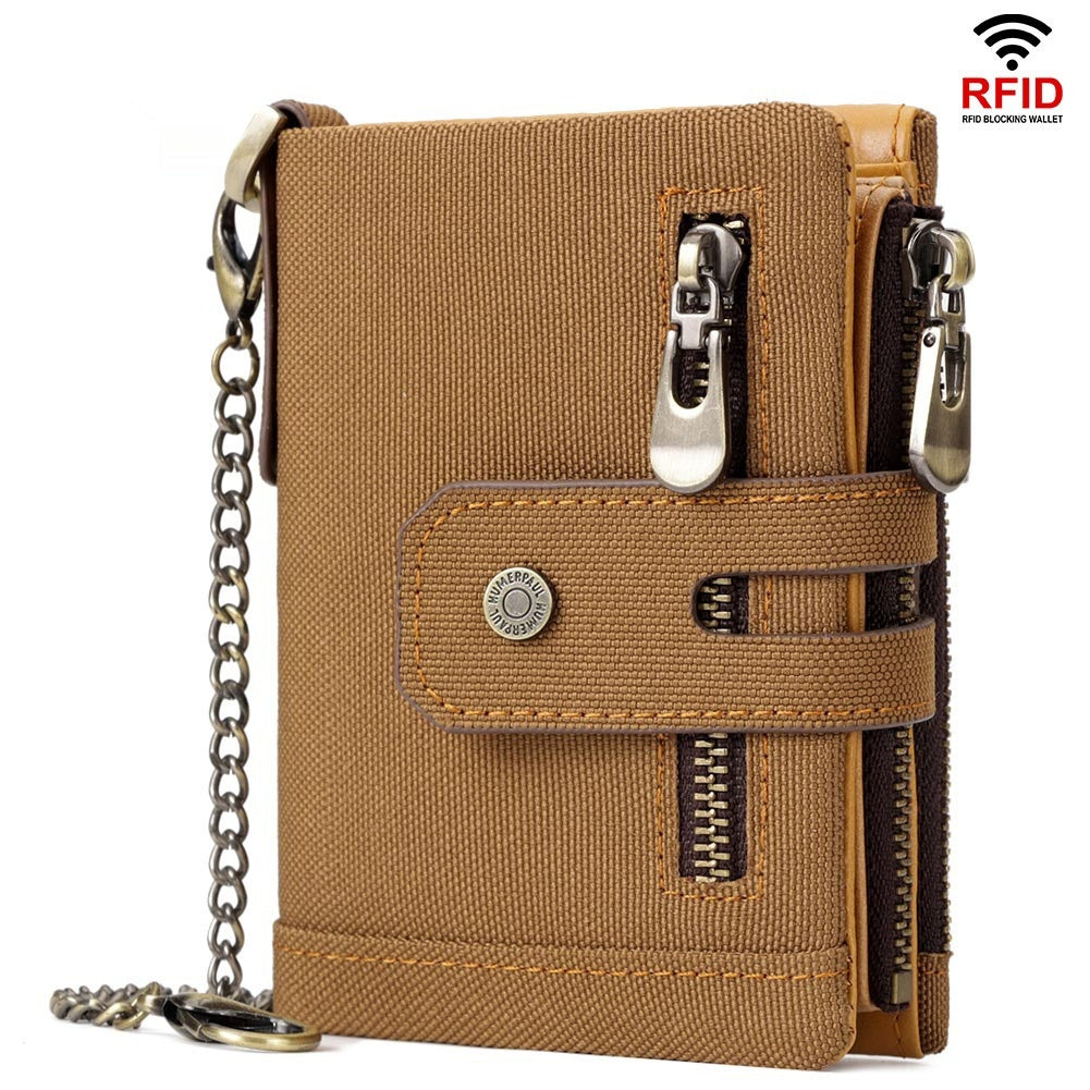 Men's Fashion Personality Tri-fold Multi-color Wallet