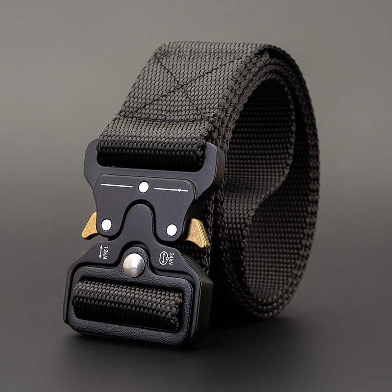 Men's Outdoor Nylon Elastic Buckle Belt Work Clothes Belt