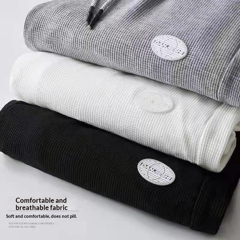 Plus-size Loose-fitting Straight-leg Athletic Casual Sweatpants
