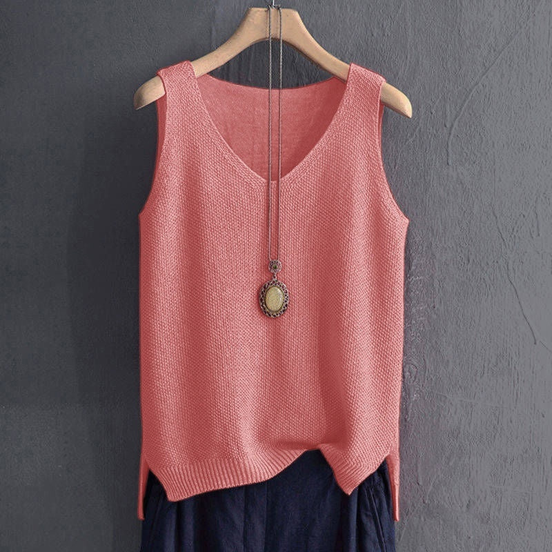 Loose Vest Women's Summer Knitted Bottoming Shirt T-shirt Inner Wear Blouse
