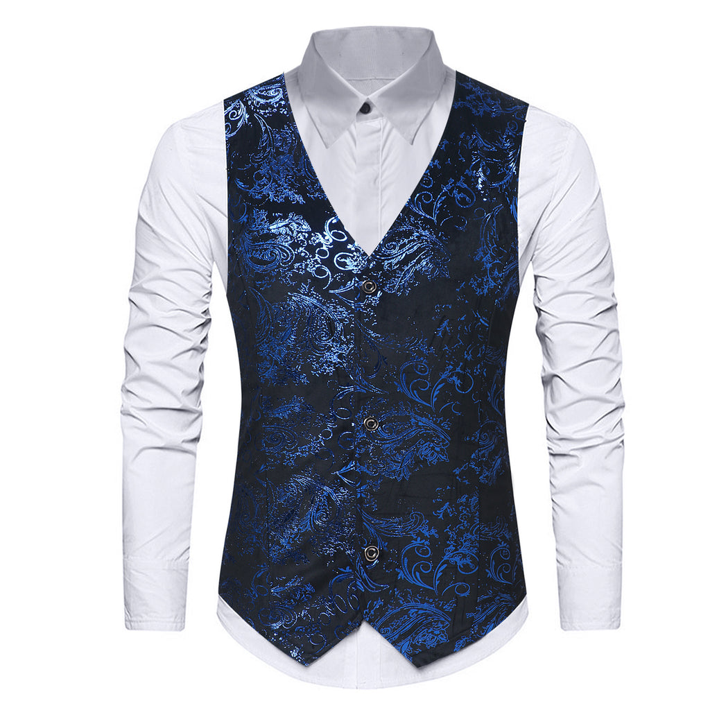 Men's New Clothes Bronzing Corduroy Vest