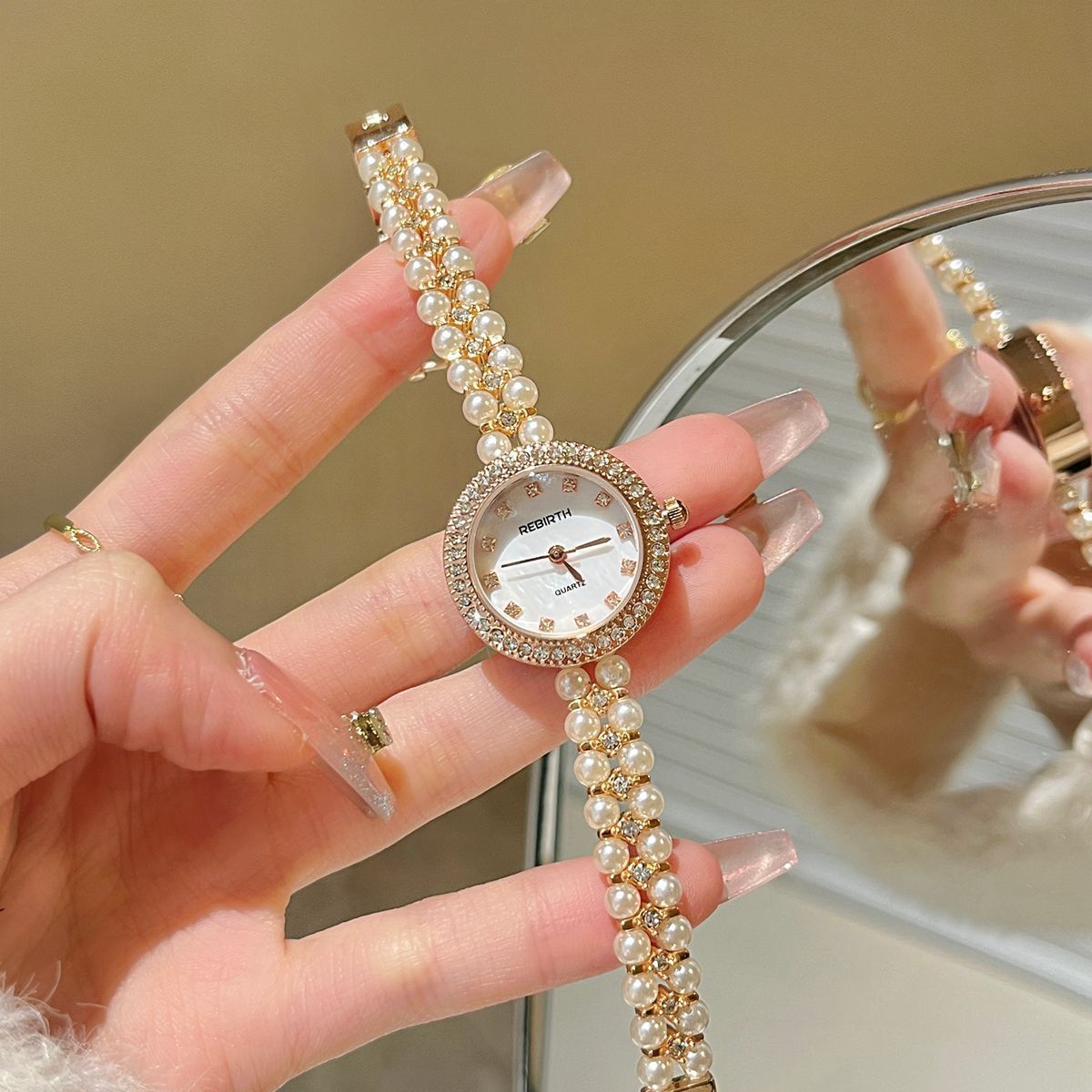 Women's Bracelet Vintage Freshwater Pearl Watch