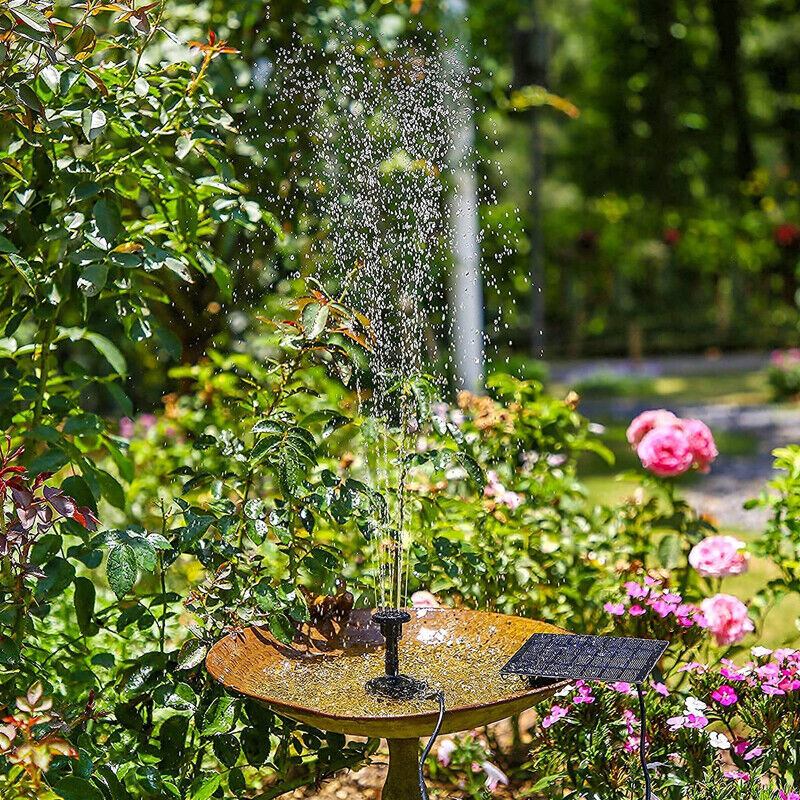 Solar Panel Powered Water Feature Garden Pool Pond Fish Aquarium Fountain