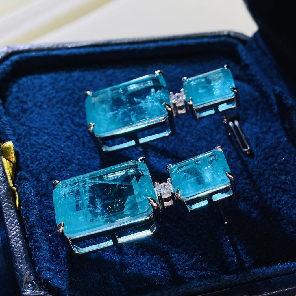European And American Style Retro Emerald Earrings