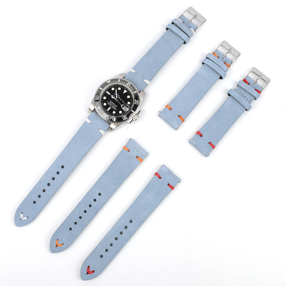 Suede Genuine Leather Strap 18mm 20mm 22mm 24mm