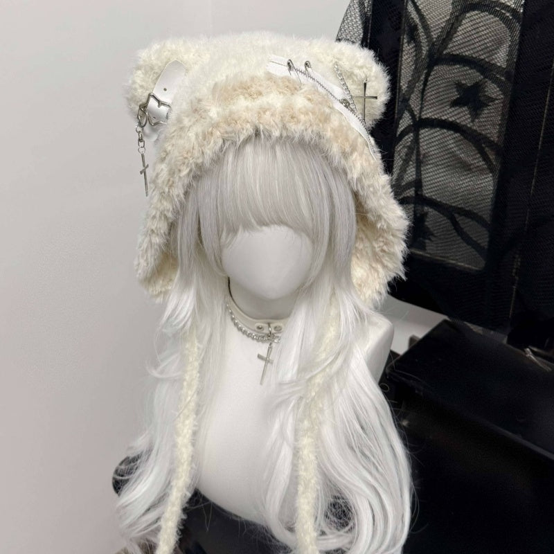 Bear Hat Cute Cross XINGX Wool Niche Dark