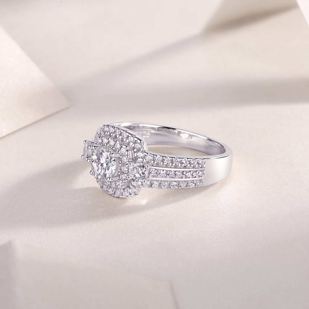 1Afternoon In The Gobi - A Fashionable And Luxurious Jewelry Piece Set With Half-carat Moissan Diamond S925 Sterling Silver And Platinum-plated Diamond Prohibit TikTok sales