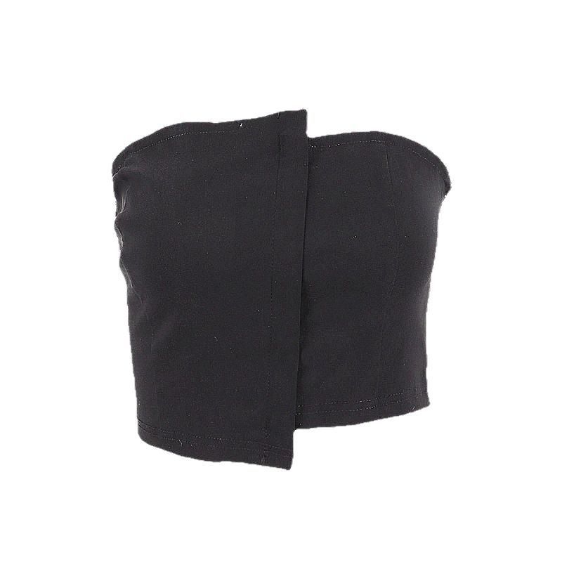 Solid Color Slim Fit Short Inner Top Can Be Worn Outside