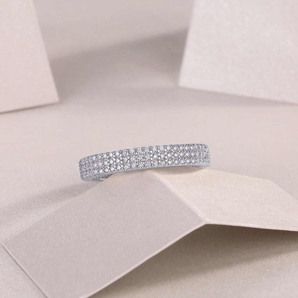 1Light Up The Moments - A Fashionable Jewelry Ring Set With Moissanite S925 Sterling Silver And Platinum-plated Diamond Prohibit TikTok sales
