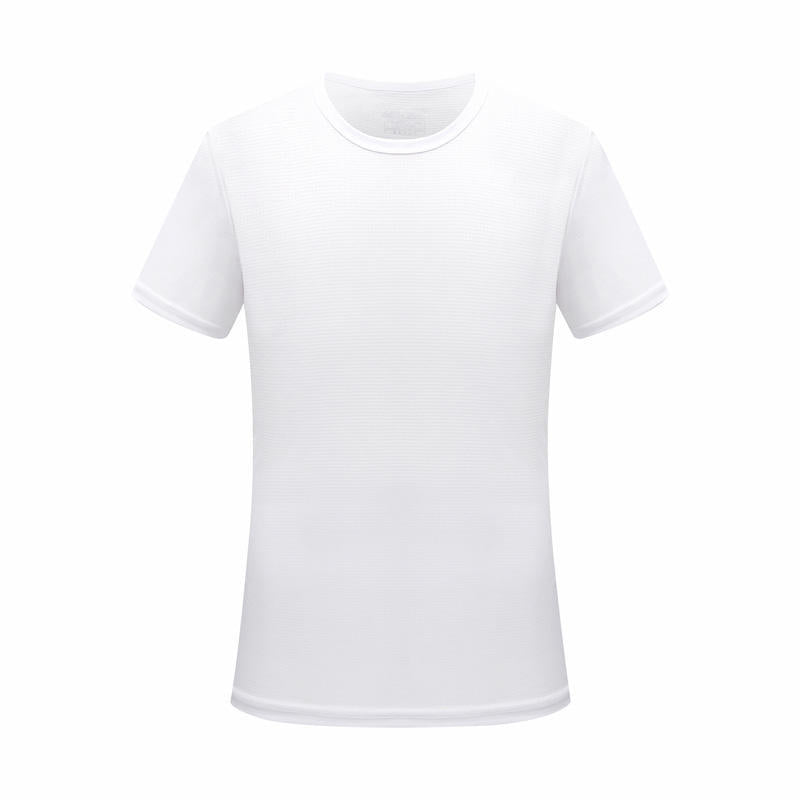 Ice Silk Small Checkered Sports Quick-drying Short-sleeved T-shirt