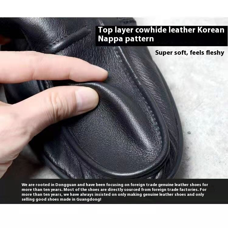 Men's Single-layer Casual Soft Soled Leather Shoes