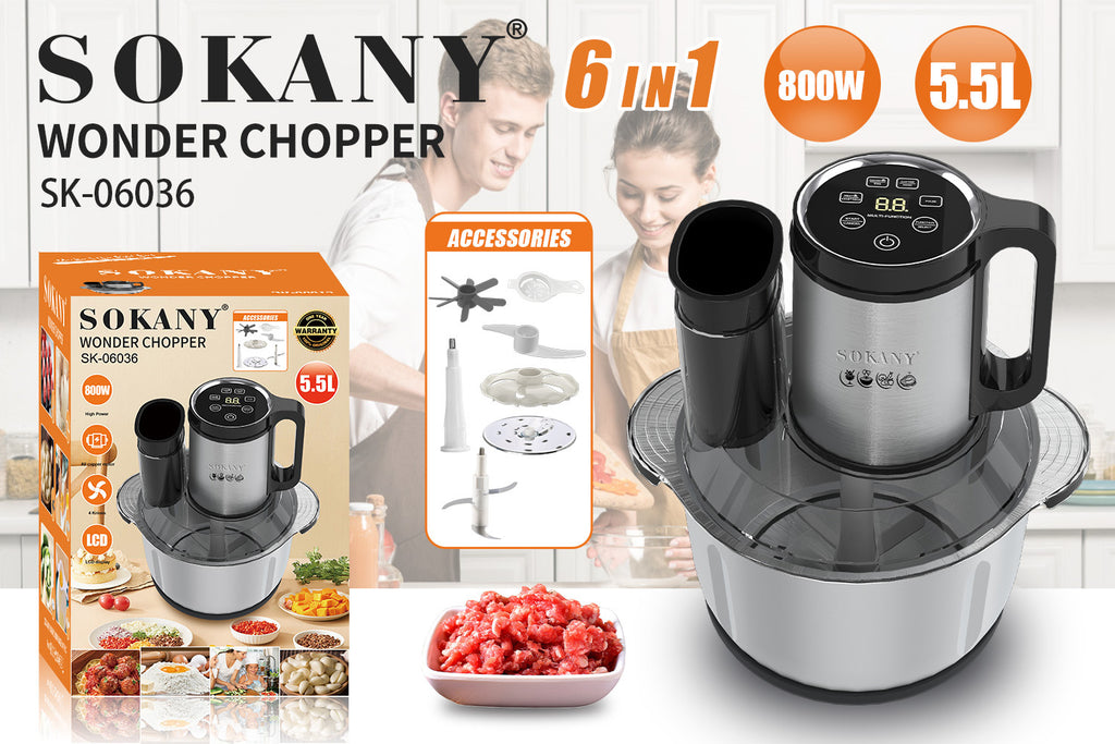 Meat Grinder Stainless Steel Cooking Machine Vegetable Cutting Mixer
