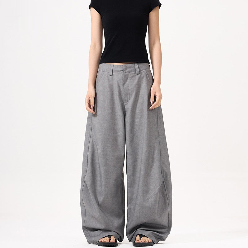 Retro High Grade Pleated Women's Wide-leg Pants