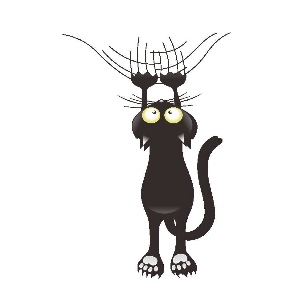 Kitten Grilling Window Creative Sticker Bathroom