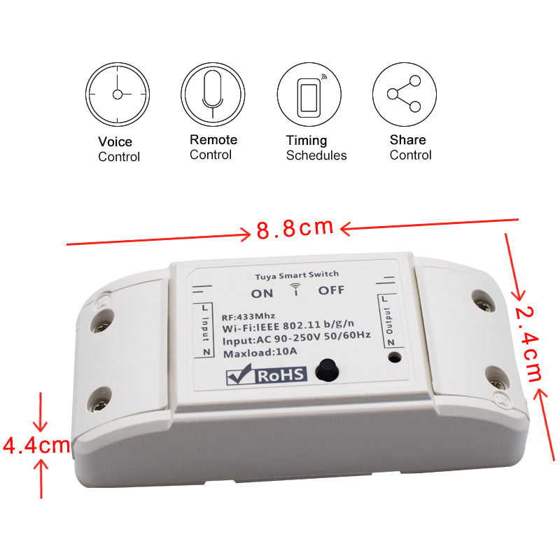 Wifi 10A 2200W Wireless Remote Timer White