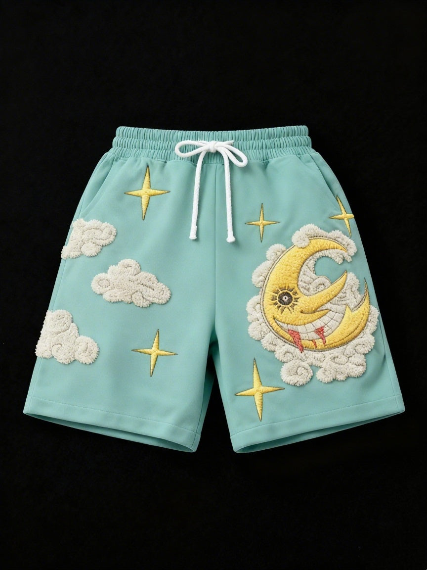 Retro Plus Size Loose Sports Knee Length Shorts