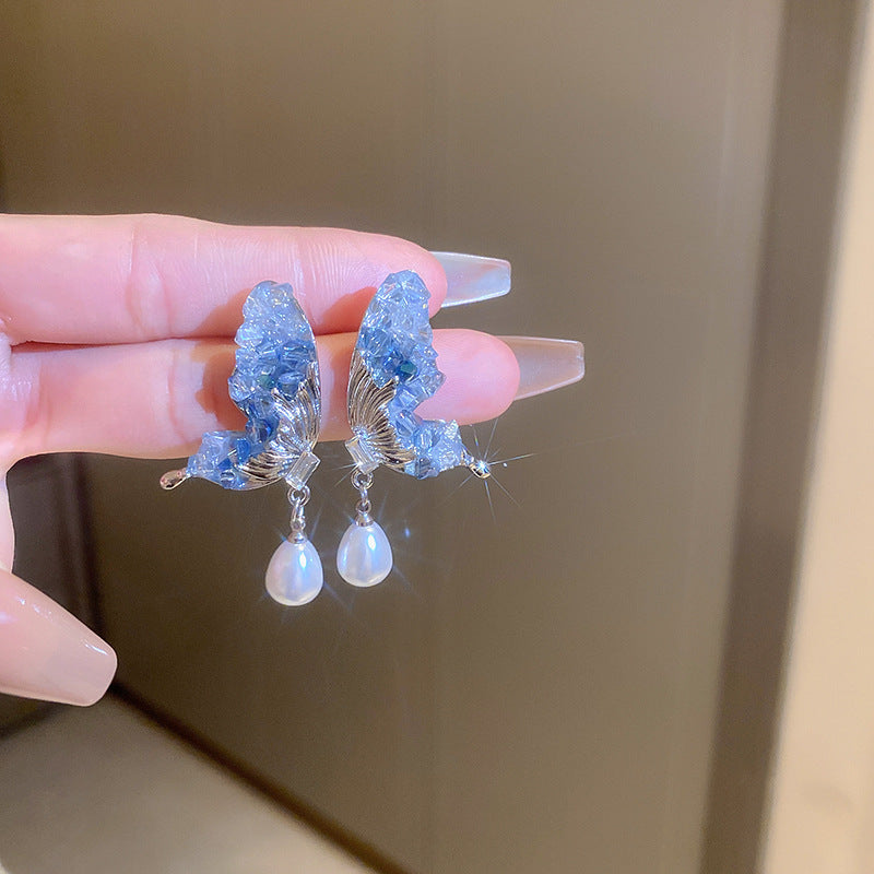 Retro Diamonds Crystal Flower Earrings