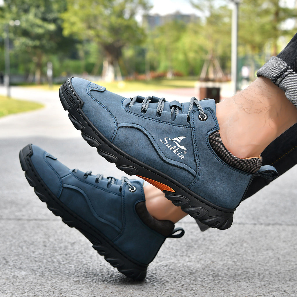 Comfortable Flat Lace-up Casual Shoes For Hiking