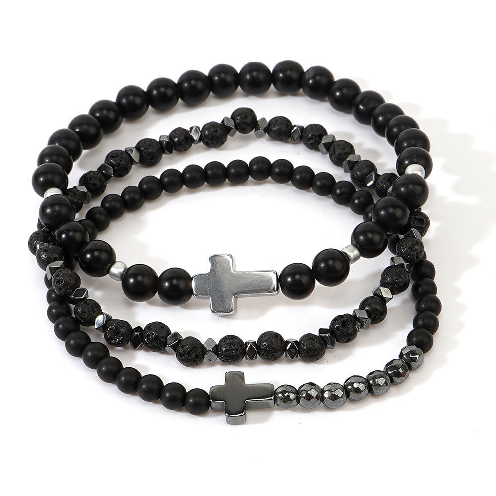 Natural Semi-precious Stone Beads String Men's Bracelet
