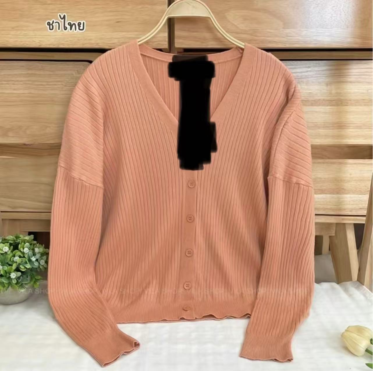 V-neck Sweater Sweater Thin Cardigan Jacket Top For Women