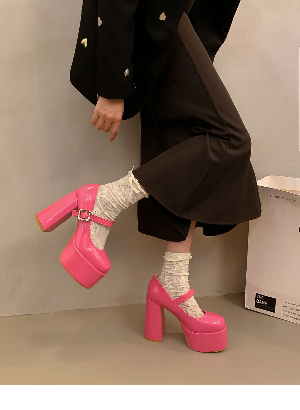 Waterproof Platform Thick Heel Thick Bottom Main Mary Jane Shoes