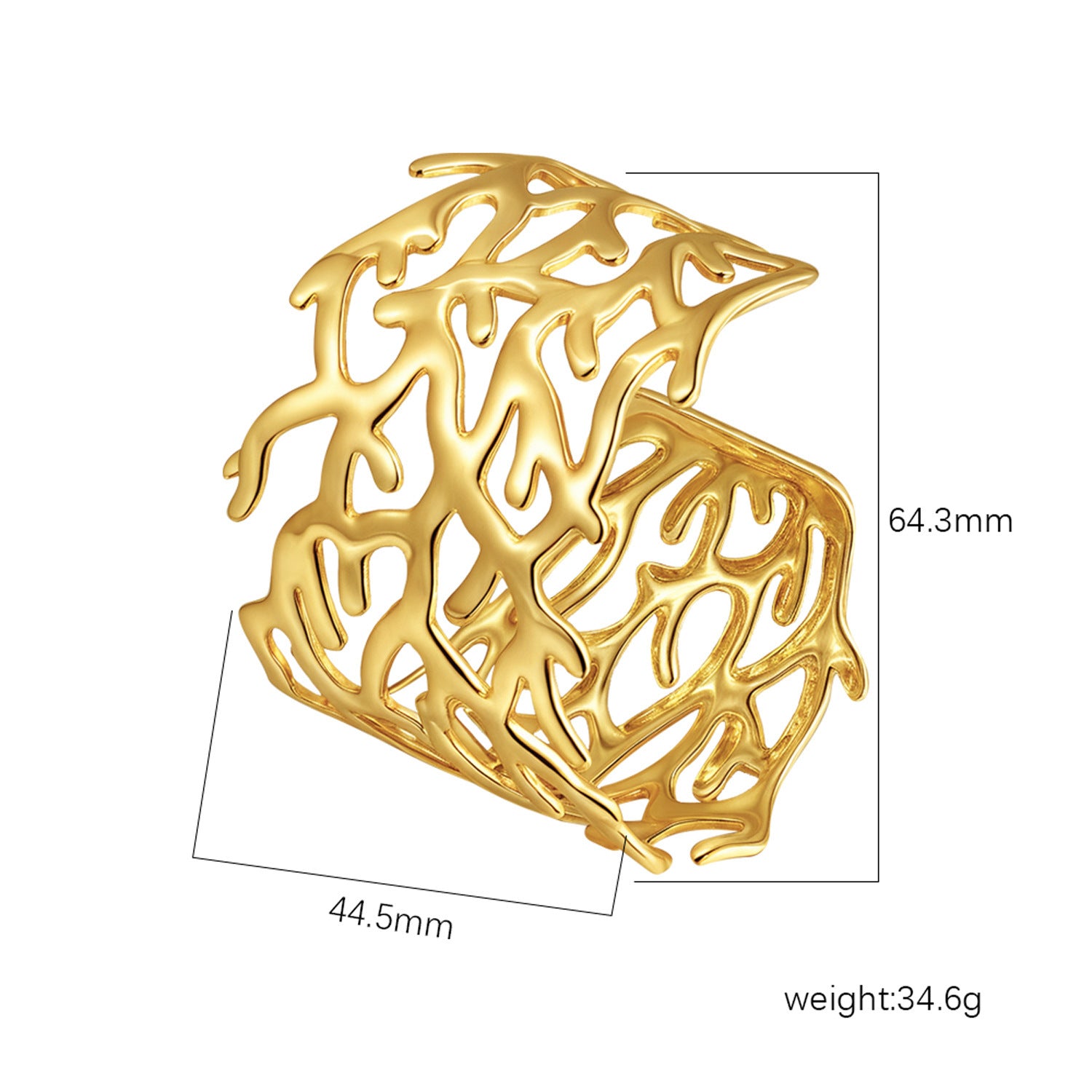 Women's Stainless Steel High-grade C- Shaped Oil Pressure Open-ended Bracelet