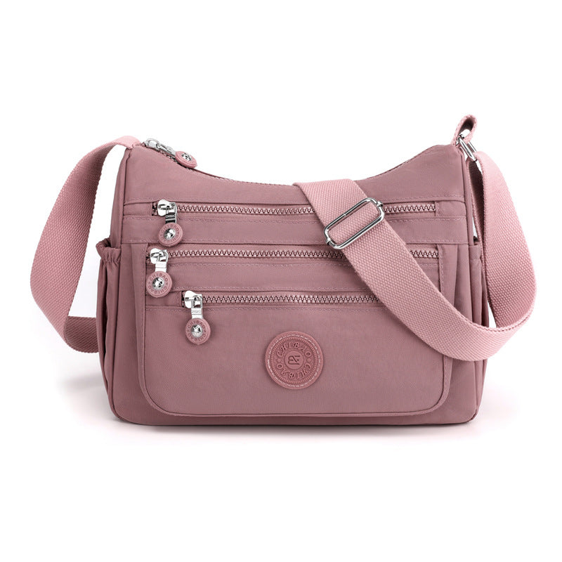 Nylon Crossbody Cloth Bag Large Capacity Multi-compartment