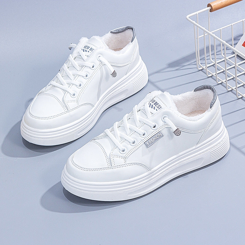 Students All Match Plus Velvet Platform Casual Ins Board Shoes Women