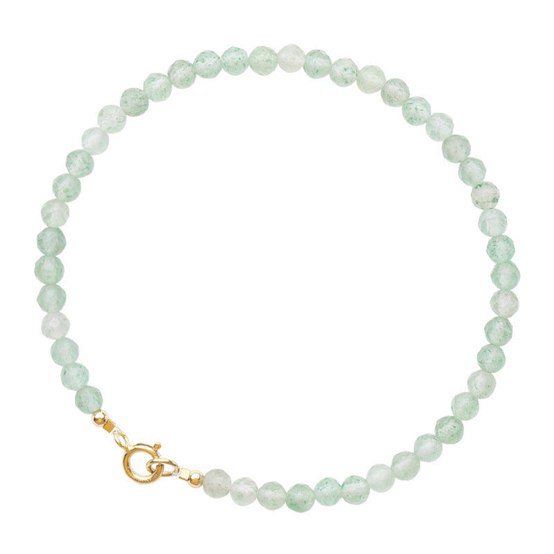 3mm Surface Cutting Beads Aventurine Lucky Beads Very Fine Crystal Retro Style Bracelet