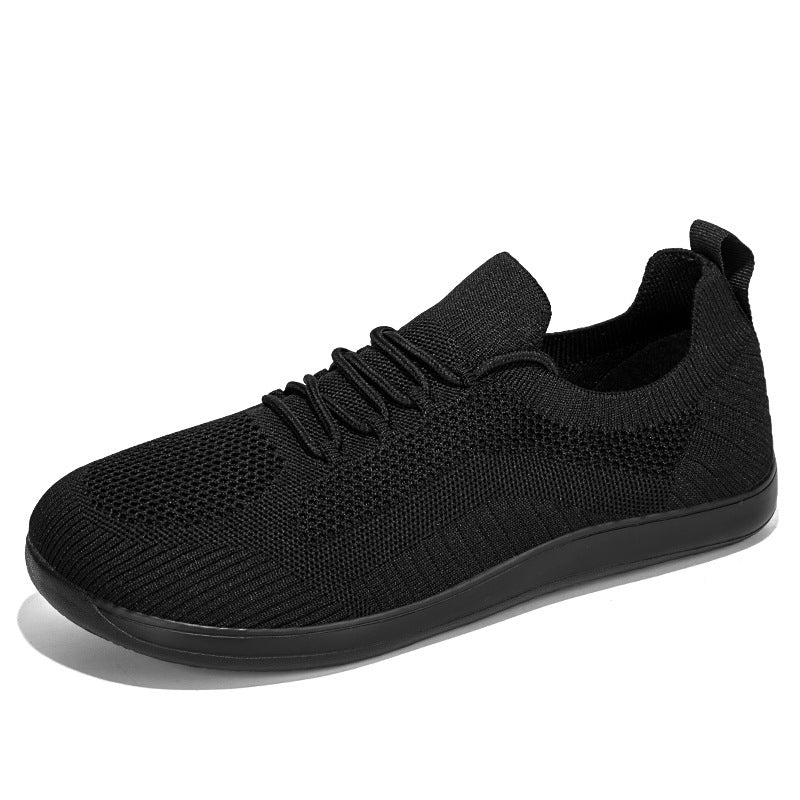 Fly Woven Mesh Breathable Couple Wide Head Wide Last Bare Feet Casual Sneaker