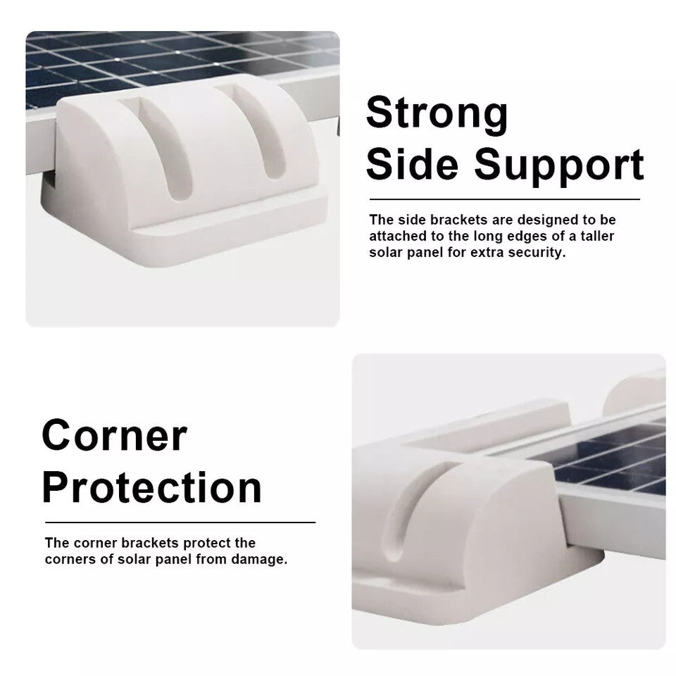 7PCS Solar Panel Mounting Brackets Kit Corner Caravan RV Boat Yacht Roof Mount