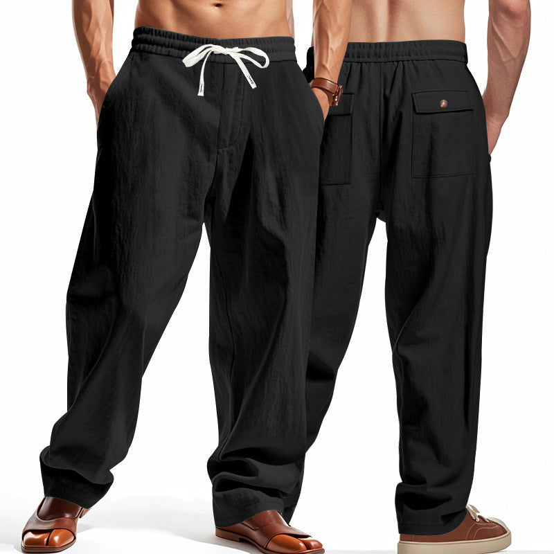 Linen Casual Pants Summer Thin Simple High Street