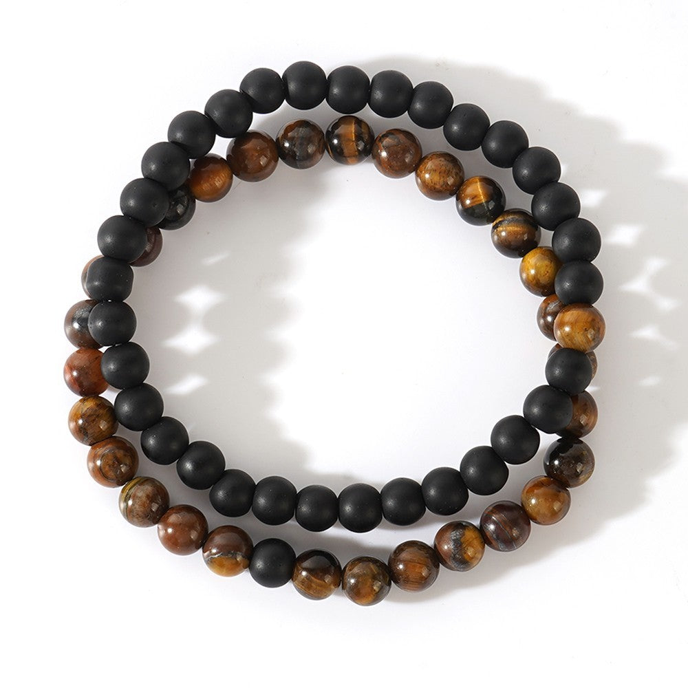 Natural Semi-precious Stone Beads String Men's Bracelet