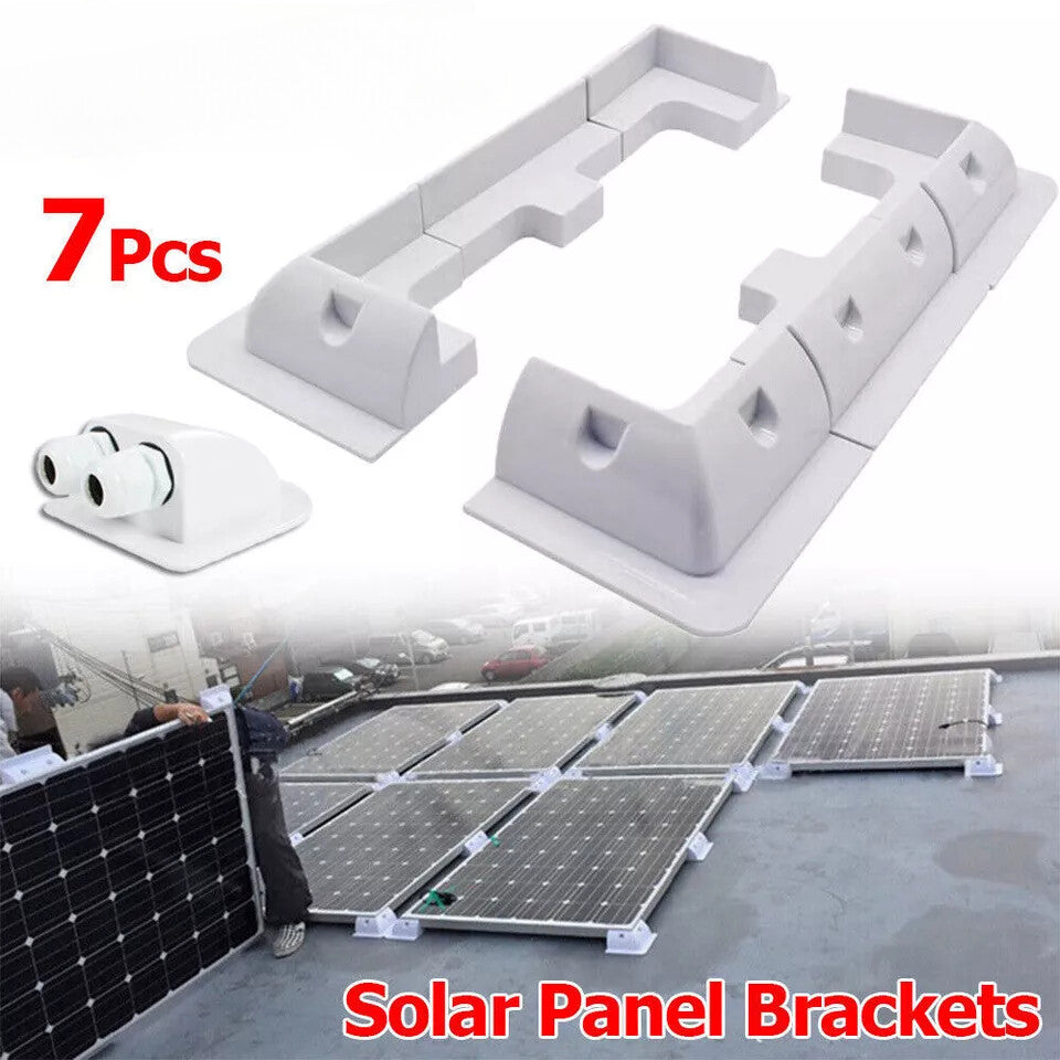 7PCS Solar Panel Mounting Brackets Kit Corner Caravan RV Boat Yacht Roof Mount