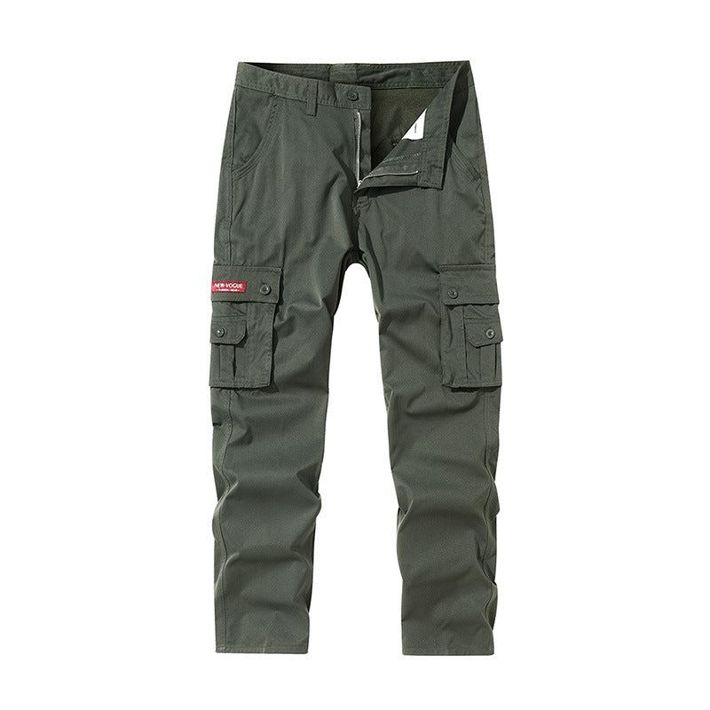 Outer Wear Fashion Straight Multi-pocket Cargo Pants