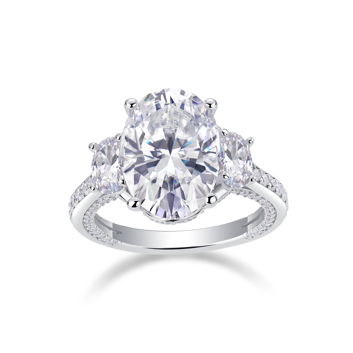 1Crown Of Radiance - A Fashionable And Luxurious Jewelry Accessory Set With Moissanite S925 Sterling Silver And Platinum-plated Diamond Prohibit TikTok sales
