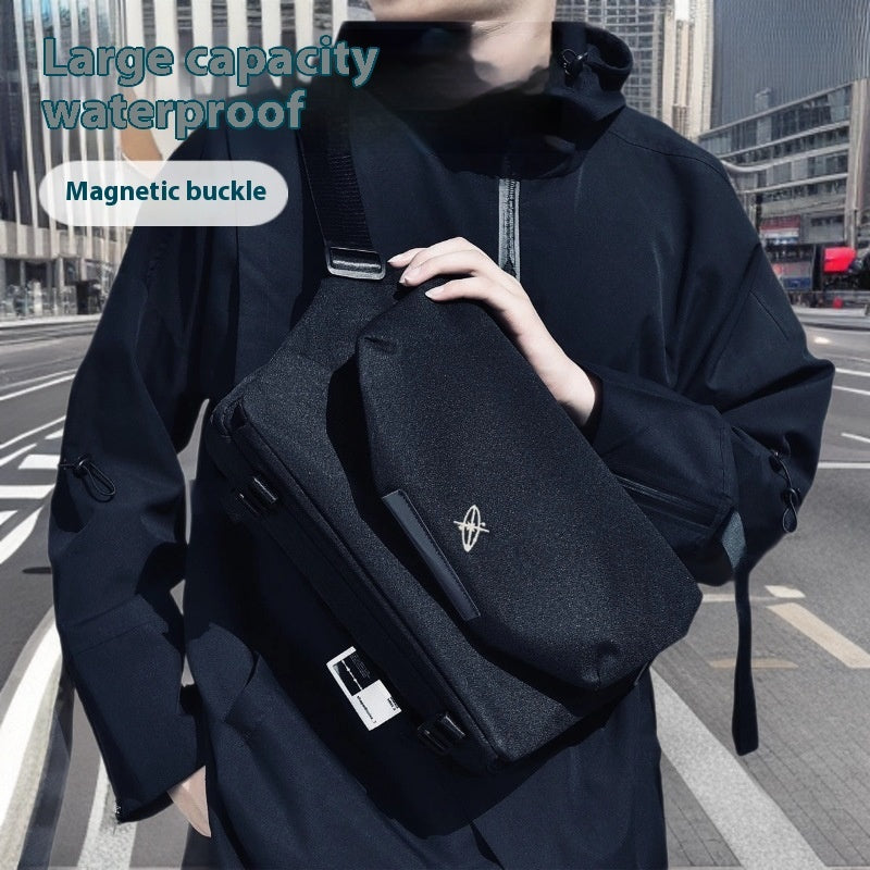 Light And Shadow Planetary Camera Crossbody Nebula Large Capacity Boys Shoulder Riding Chest Bag