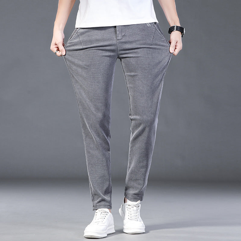 Slim-fitting Simple All-match Light Business Straight-leg Pants Men's