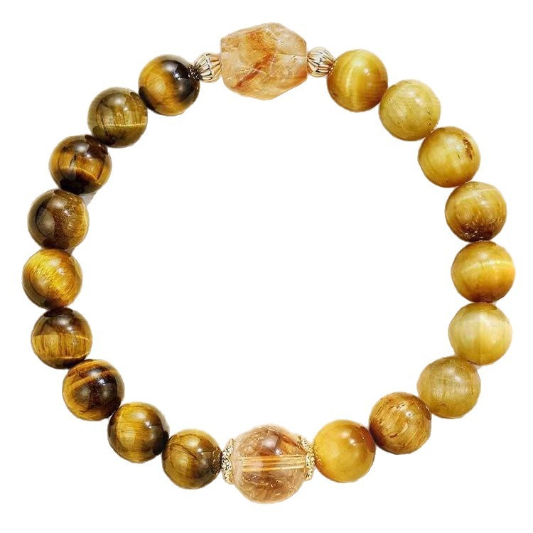 Tigereye Lucky Citrine Gold-absorbing Lucky Bracelet