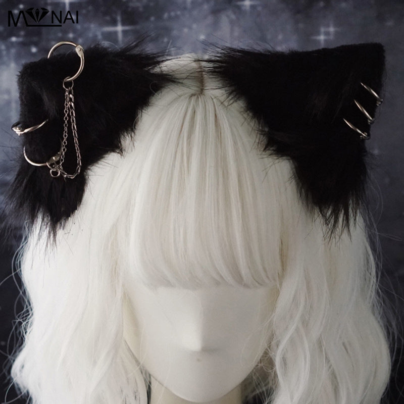 Gothic Handmade Animal Ears Cat Ear Hairpin Headdress