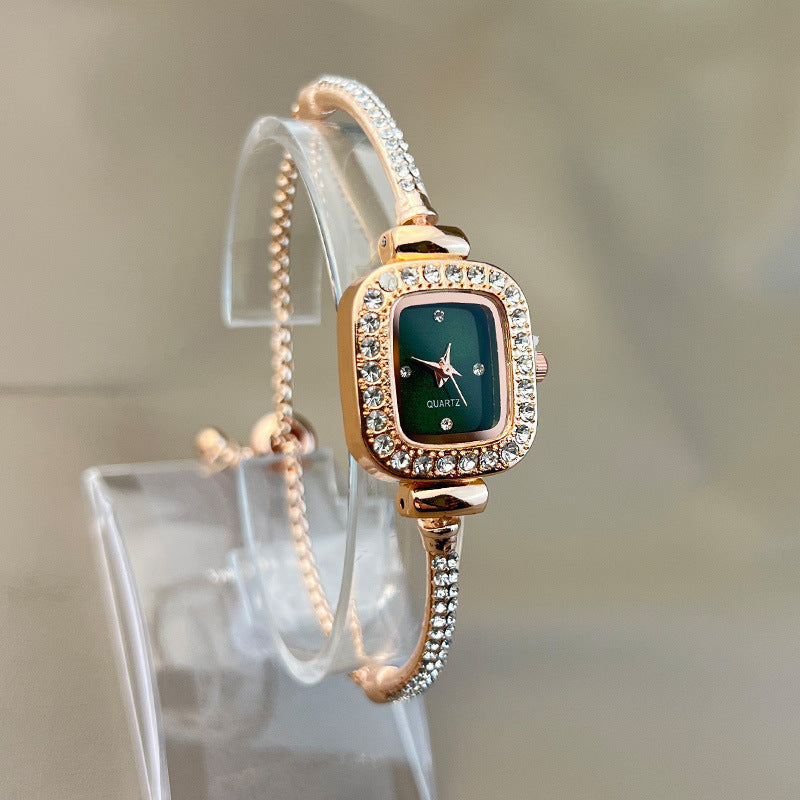 Fashion Diamond Bracelet Small Square Watch Niche Bracelet High Sense