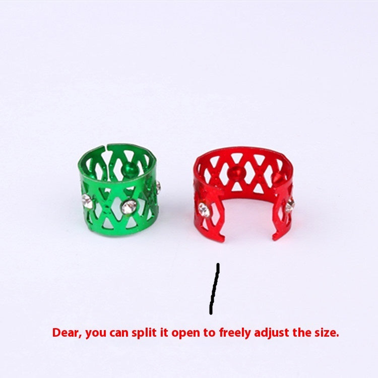 Wig Decoration Hollow Jeweled 7 Color Aluminum  Aluminum Headwear Hair Ring