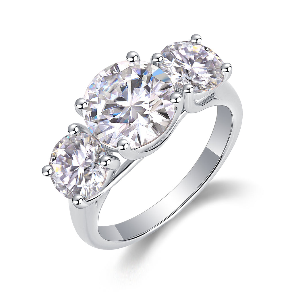 1Three Lives Of Fortune - A Fashionable And Luxurious Jewelry Piece Set With 3-carat Moissan Diamond S925 Sterling Silver And Platinum-plated Diamond Prohibit TikTok sales