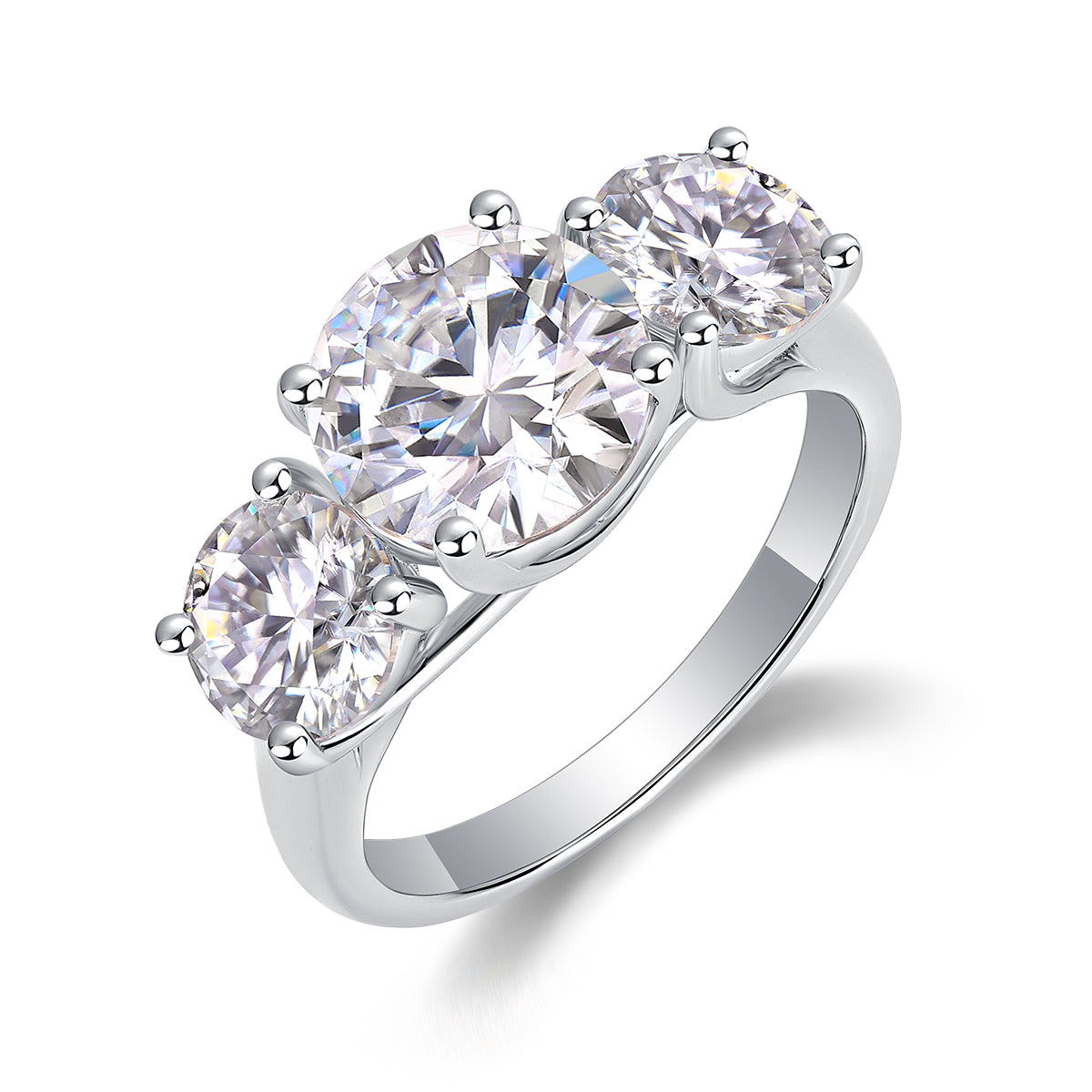 1Three Lives Of Fortune - A Fashionable And Luxurious Jewelry Piece Set With 3-carat Moissan Diamond S925 Sterling Silver And Platinum-plated Diamond Prohibit TikTok sales