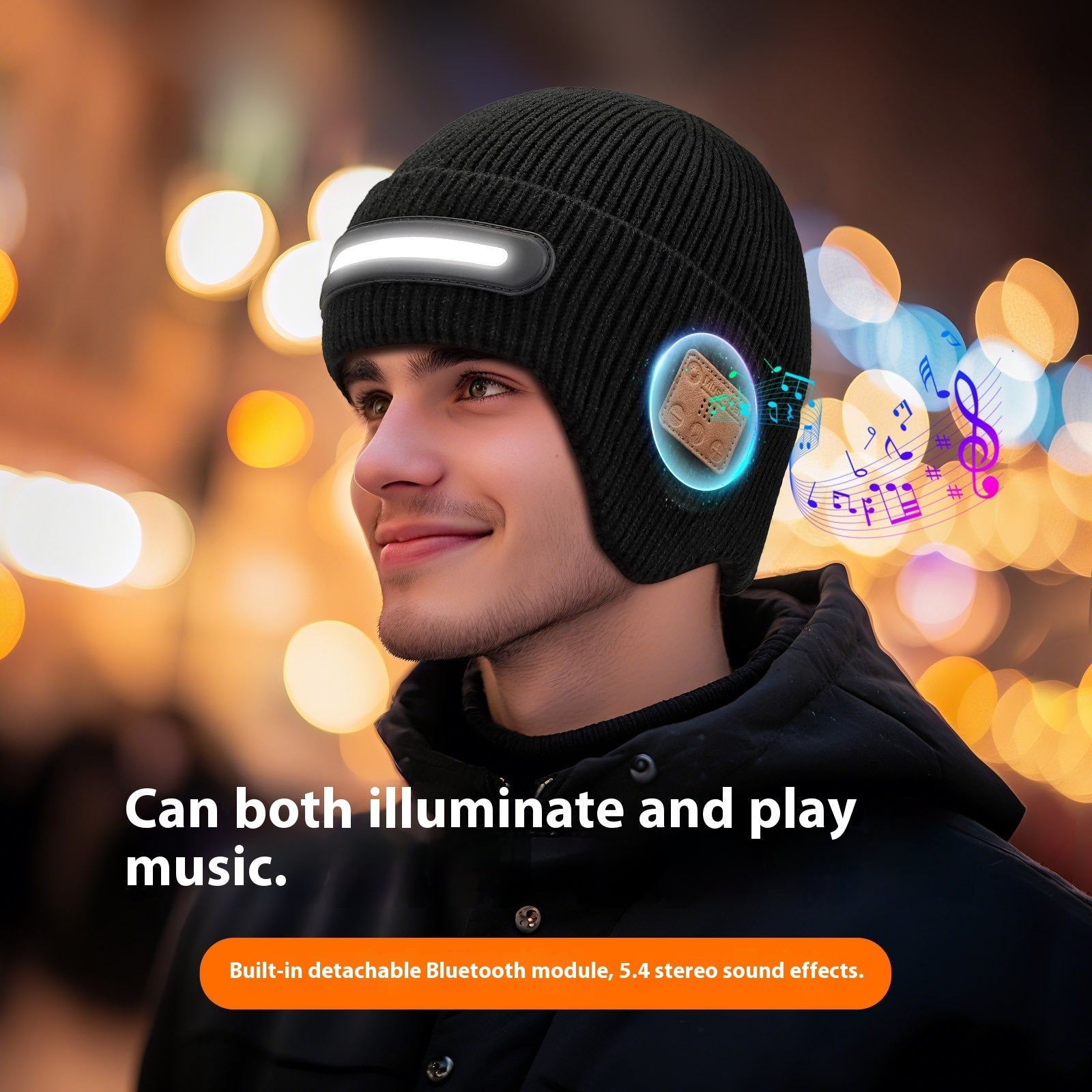 Outdoor Night Run Lighting Knitted Hat