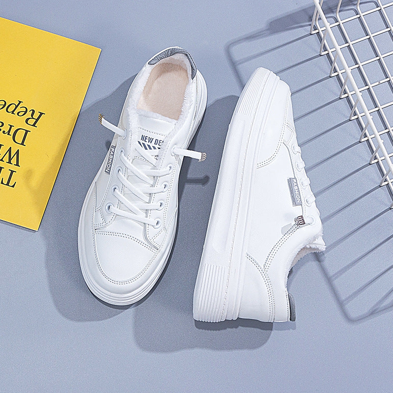 Students All Match Plus Velvet Platform Casual Ins Board Shoes Women