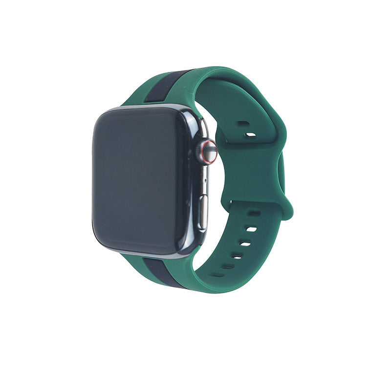 Two-tone Striped Strap Contrast Color Sports